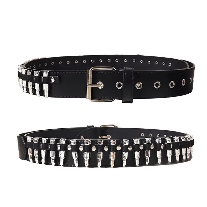 "Bullet Kiss" Unisex Faux Leather Belt