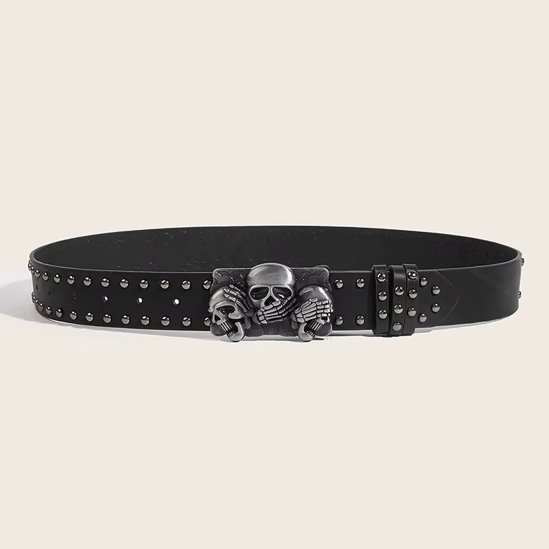 "Quiet Hands" Cold Metal & Hard Leather Belt