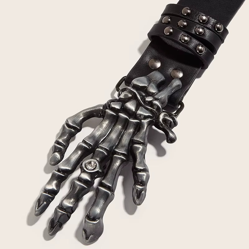 "Quiet Hands" Cold Metal & Hard Leather Belt