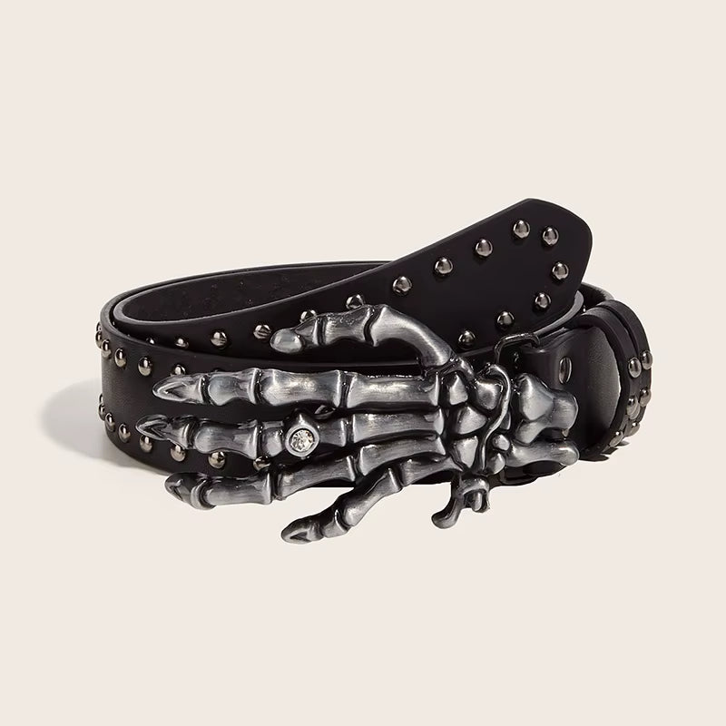 "Quiet Hands" Cold Metal & Hard Leather Belt