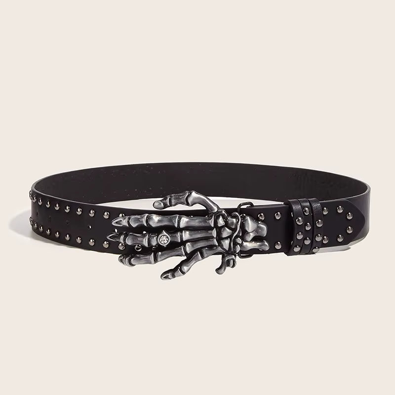 "Quiet Hands" Cold Metal & Hard Leather Belt