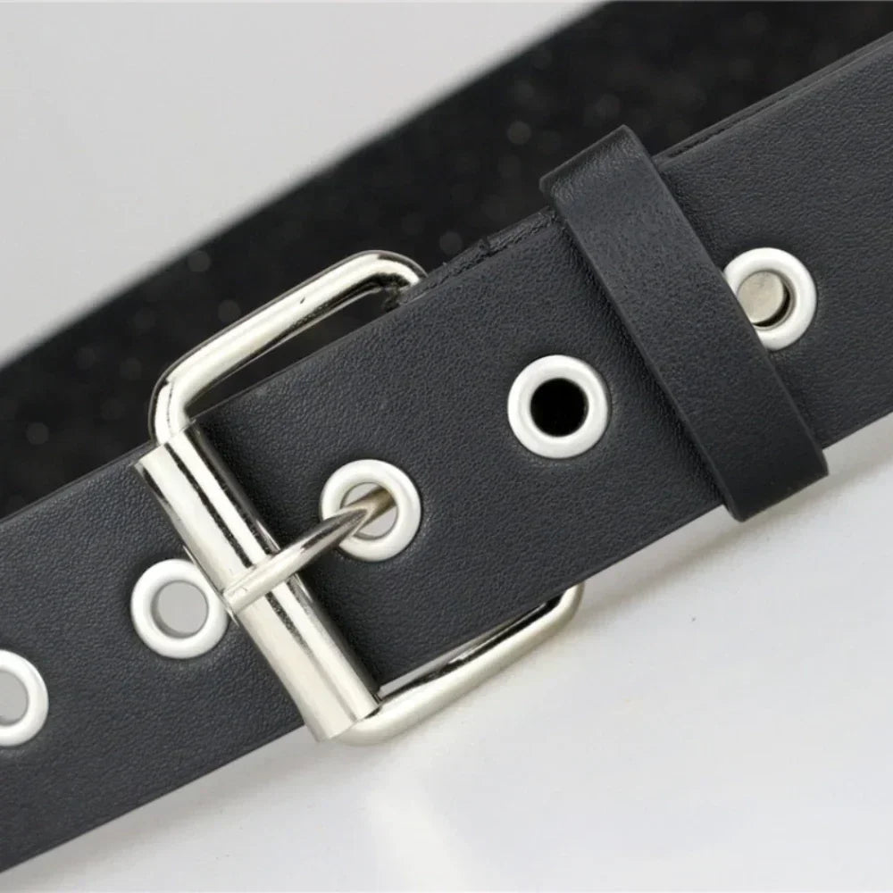 "Heavy Metal" Metal-Studded Leather Belt