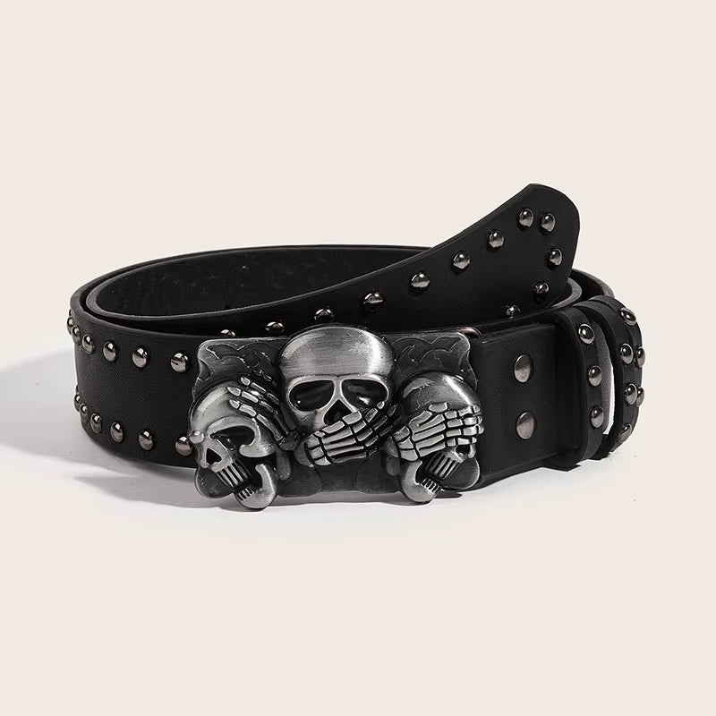 "Quiet Hands" Cold Metal & Hard Leather Belt
