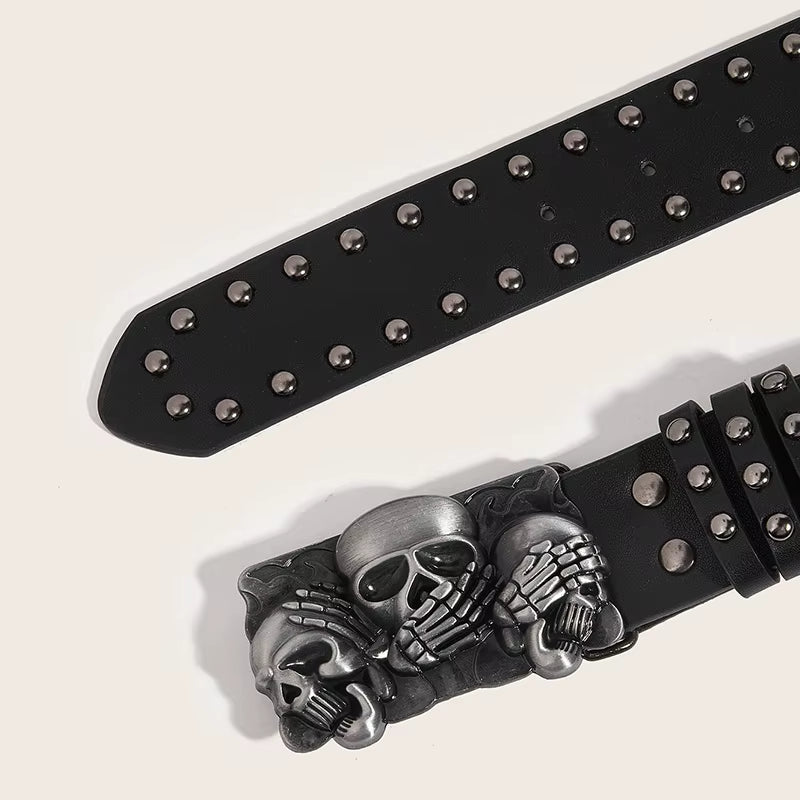 "Quiet Hands" Cold Metal & Hard Leather Belt